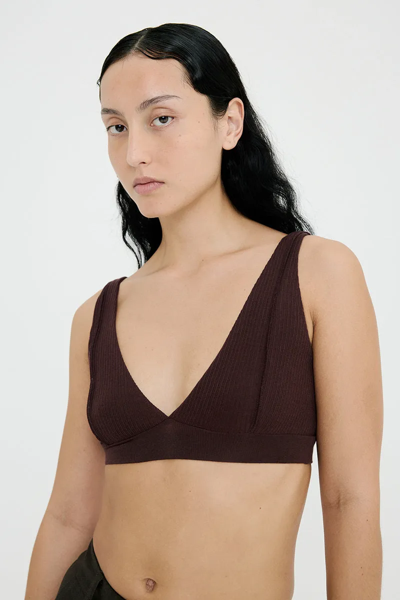 PV Segment Crop Top // Garnet