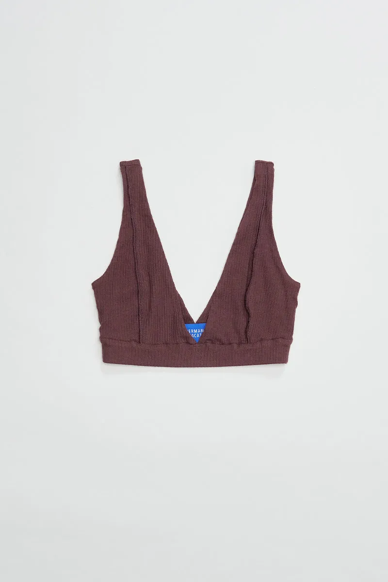 PV Segment Crop Top // Garnet