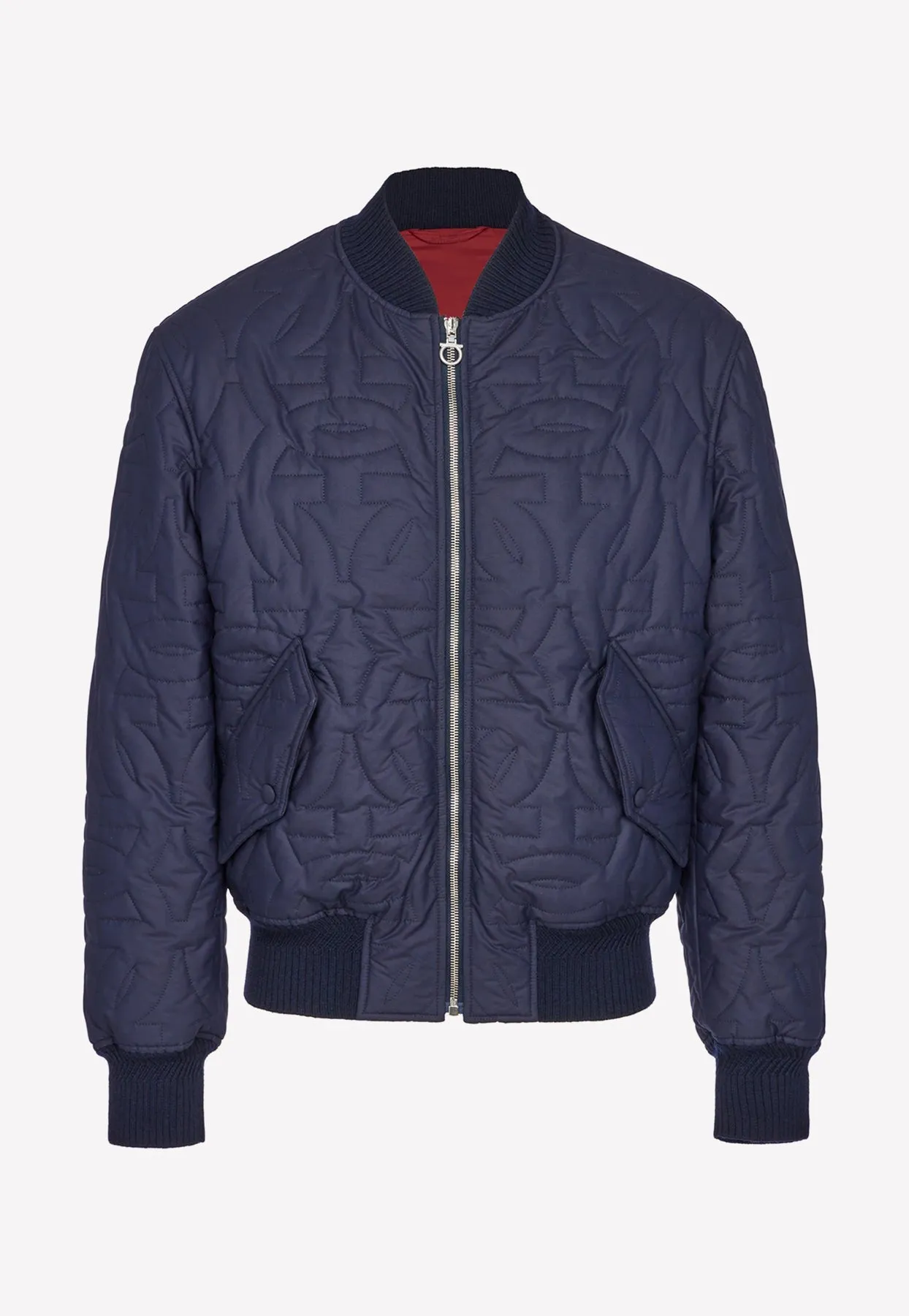 Quilted Gancini Bomber Jacket