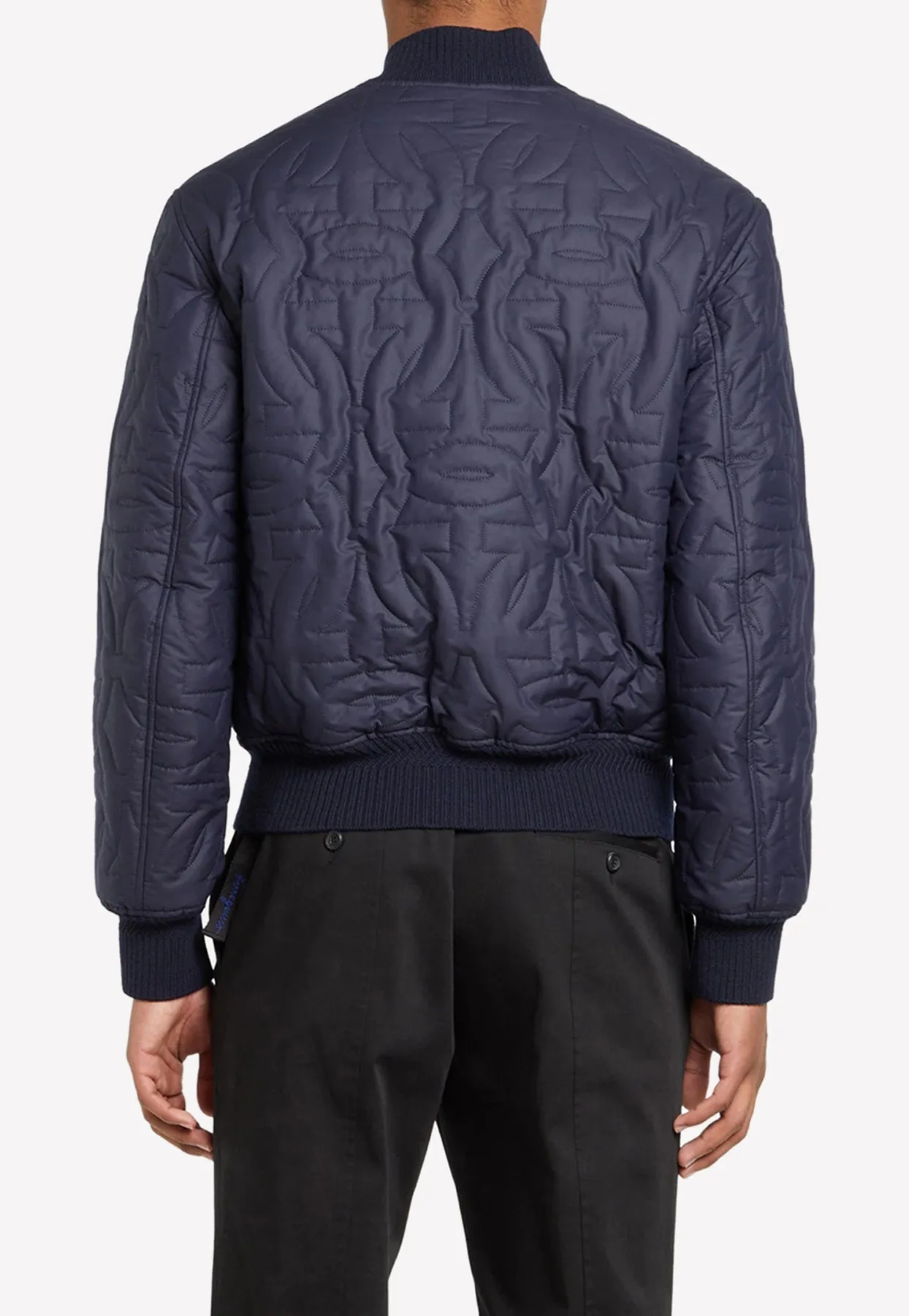 Quilted Gancini Bomber Jacket
