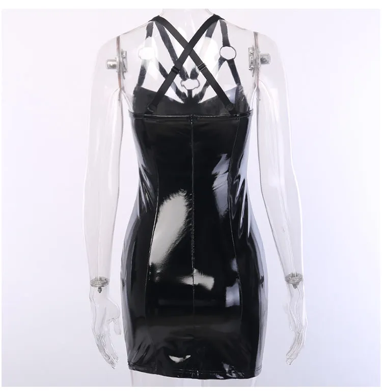"DARK BLACK PUNK" DRESS Y021606
