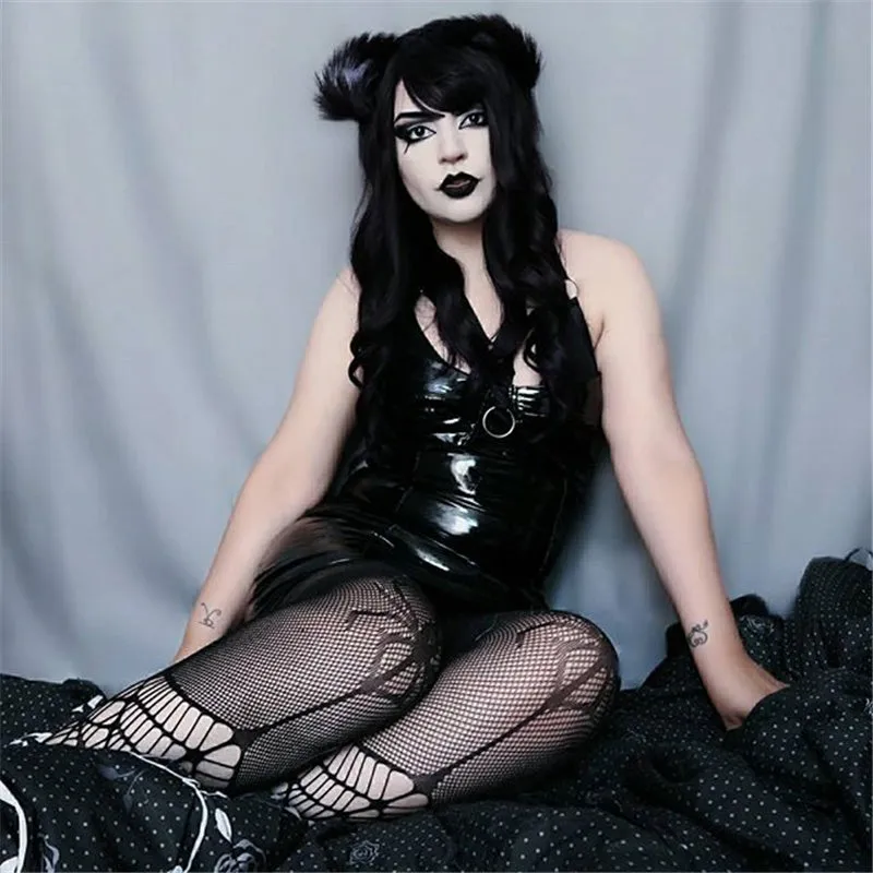 "DARK BLACK PUNK" DRESS Y021606