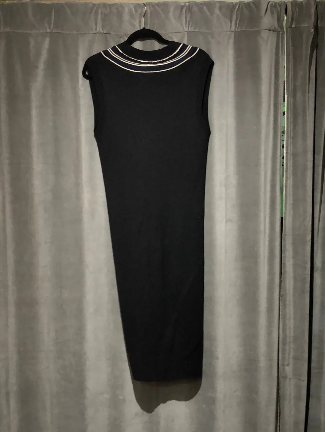 Rag & Bone Black Deep Vee Sweater Dress
