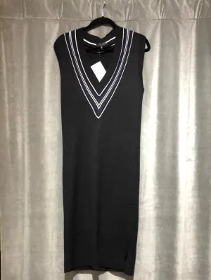 Rag & Bone Black Deep Vee Sweater Dress