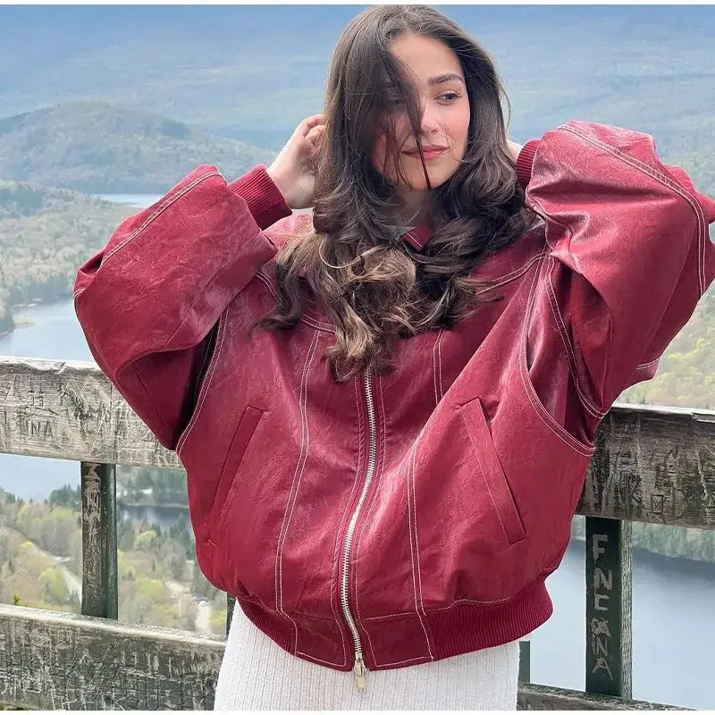 Red Oversized Jacket