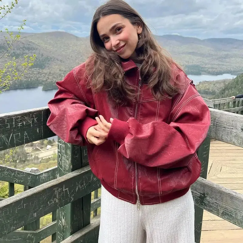 Red Oversized Jacket