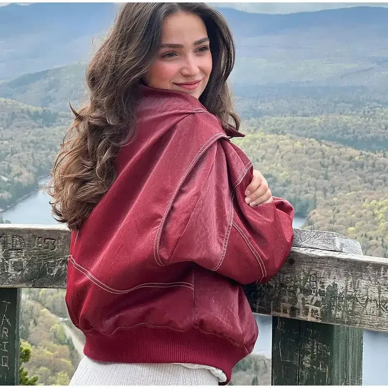 Red Oversized Jacket