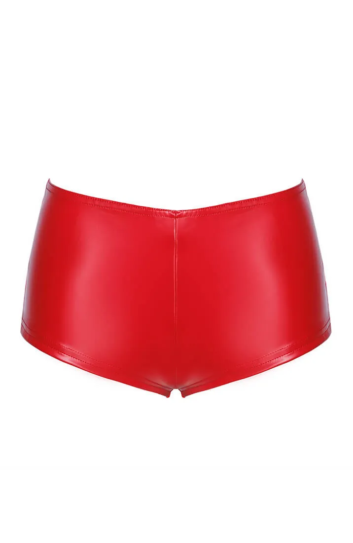 Red wet look hotpants - The Heat of Passion