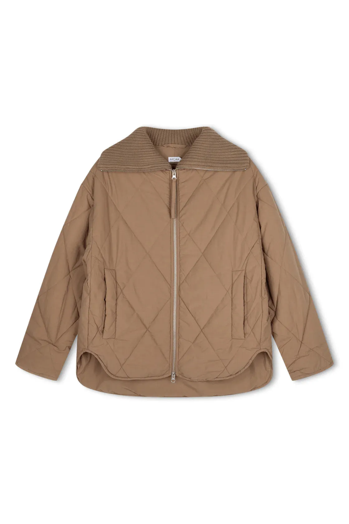 Reece Quilted Jacket - Taupe