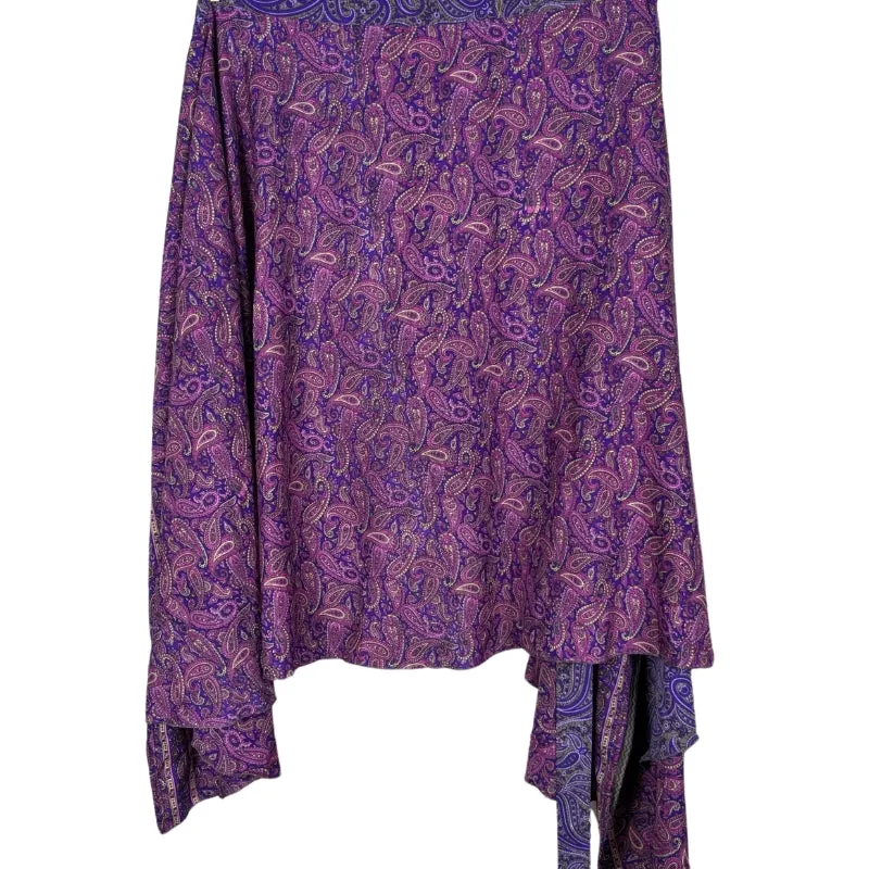 Regular/Tea Length Up-Cycled Reversible Sari Wrap Skirt #1