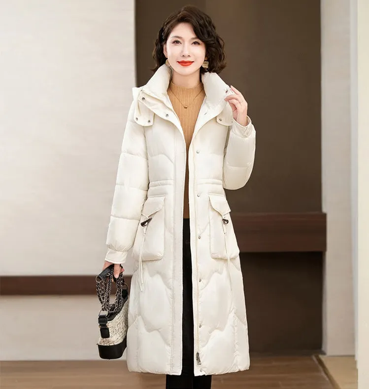 Relaxed-fit Knee-length Puffer Coat Water-resistant and Padded