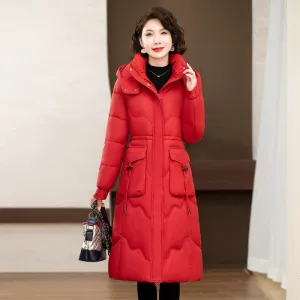 Relaxed-fit Knee-length Puffer Coat Water-resistant and Padded