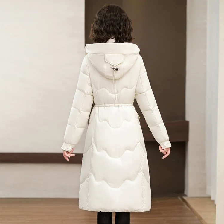 Relaxed-fit Knee-length Puffer Coat Water-resistant and Padded