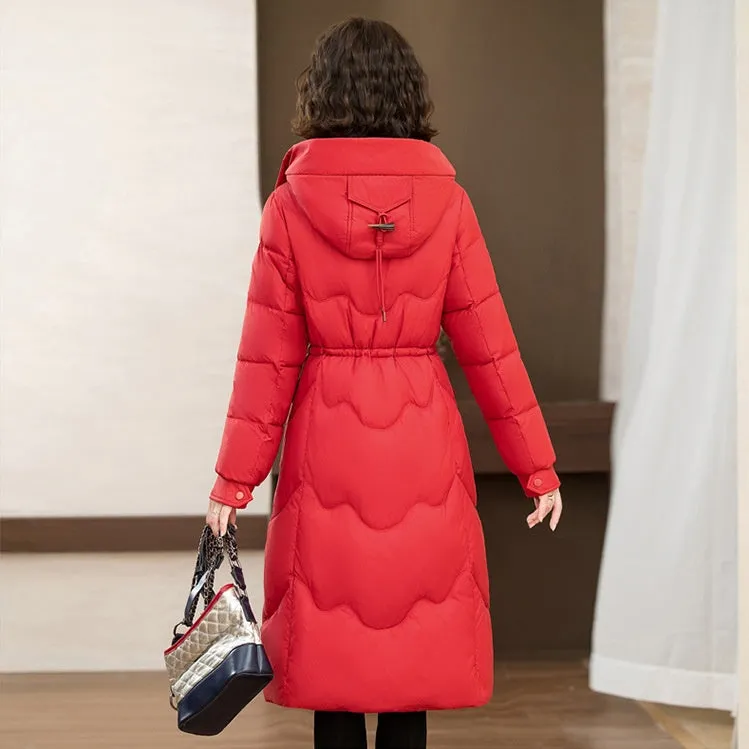 Relaxed-fit Knee-length Puffer Coat Water-resistant and Padded