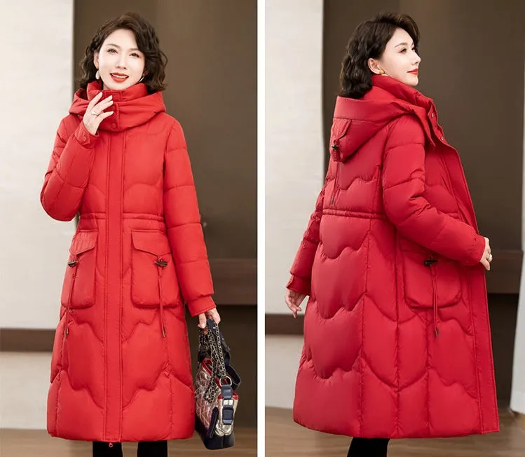 Relaxed-fit Knee-length Puffer Coat Water-resistant and Padded