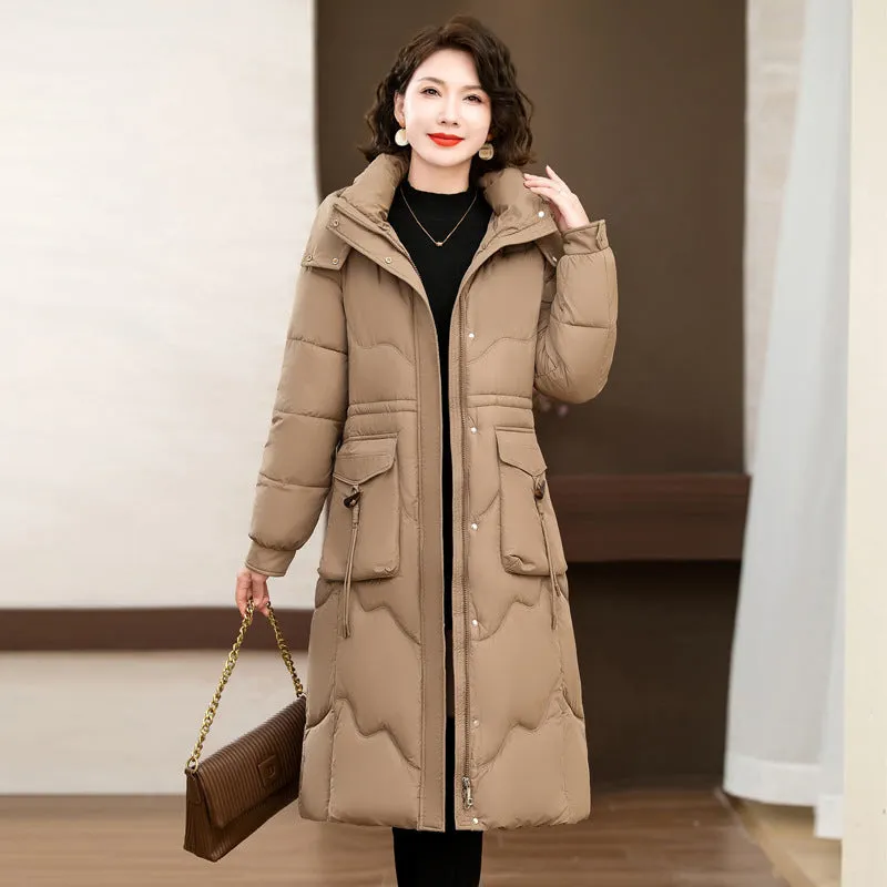 Relaxed-fit Knee-length Puffer Coat Water-resistant and Padded