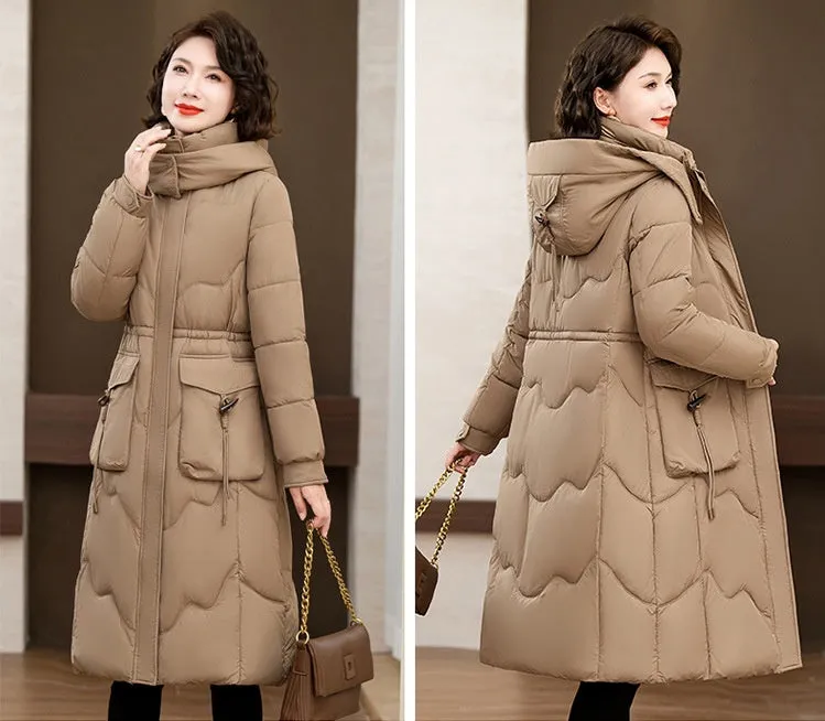 Relaxed-fit Knee-length Puffer Coat Water-resistant and Padded