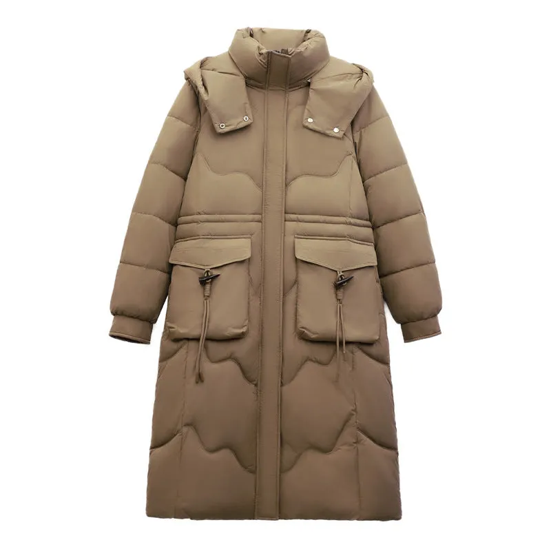 Relaxed-fit Knee-length Puffer Coat Water-resistant and Padded
