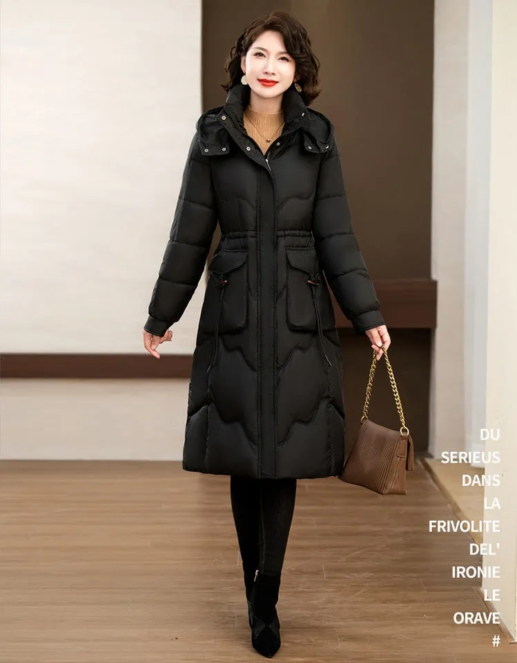 Relaxed-fit Knee-length Puffer Coat Water-resistant and Padded