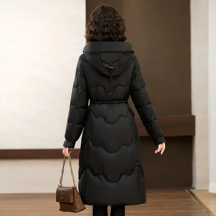 Relaxed-fit Knee-length Puffer Coat Water-resistant and Padded