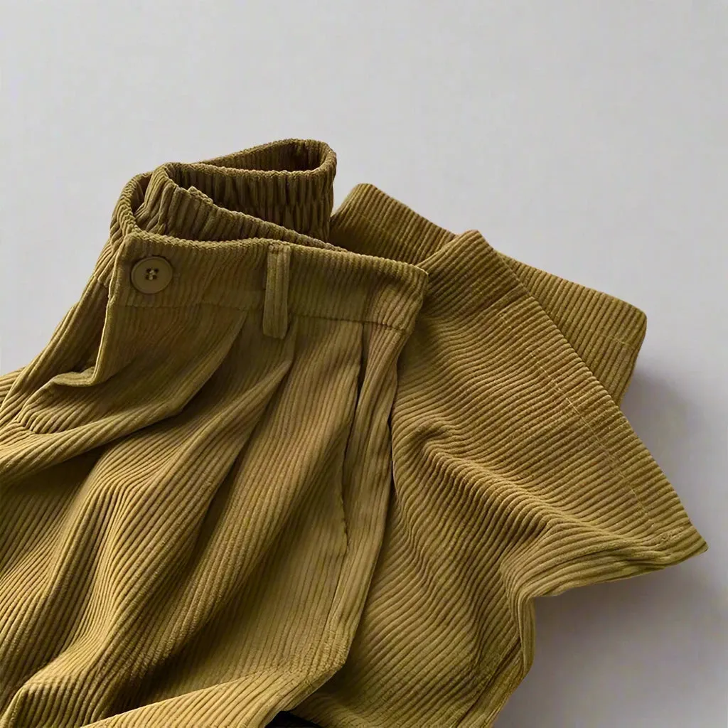 Retro Khaki High Waisted Corduroy Pants | Dreamofthe90s