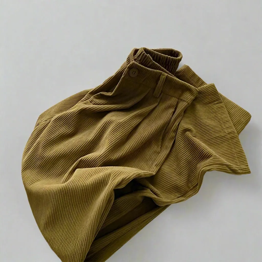 Retro Khaki High Waisted Corduroy Pants | Dreamofthe90s