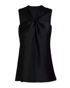 Ria Stretch Jersey Halter Top in Black