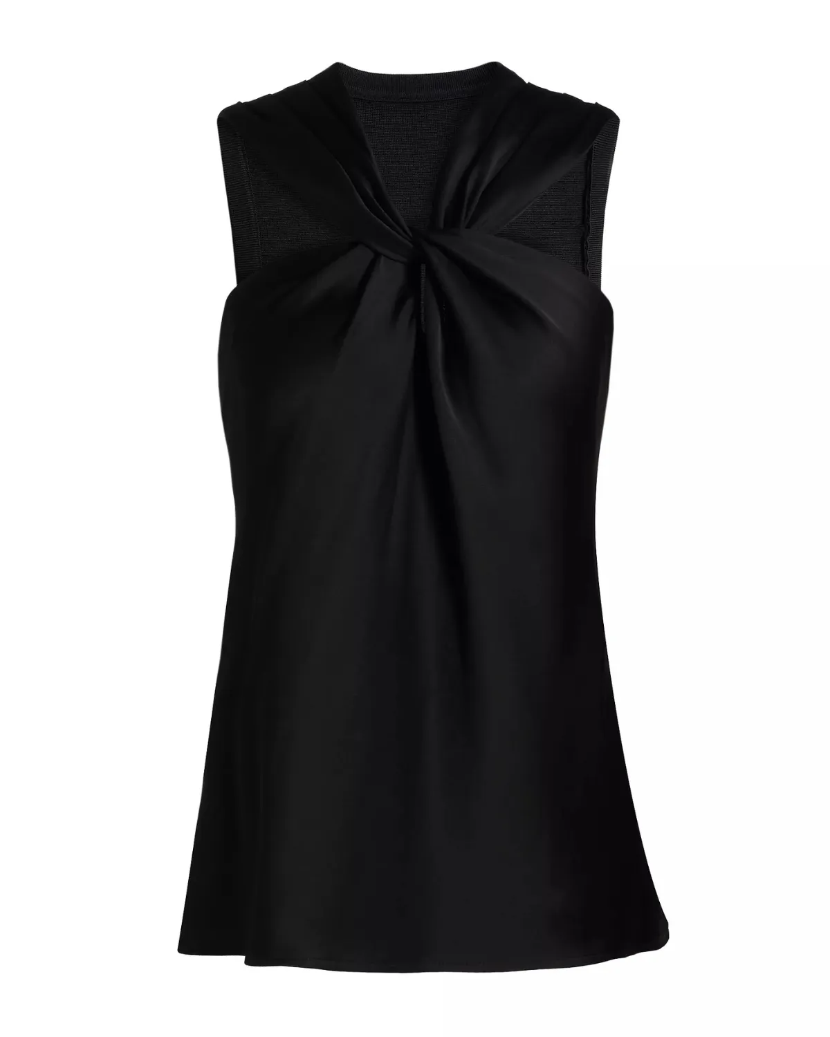 Ria Stretch Jersey Halter Top in Black