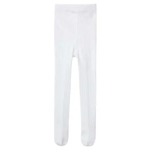 Rib tights - white