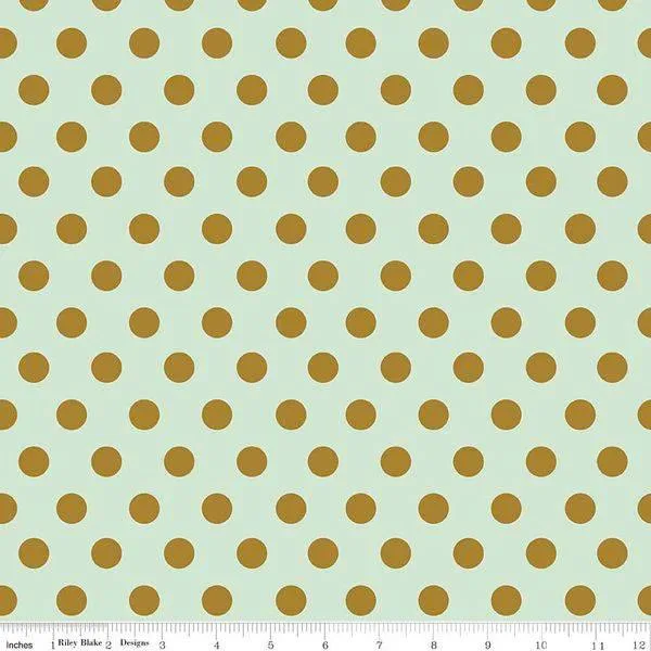 Riley Blake - On Trend - Dot - Mint Sparkle