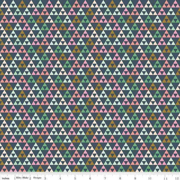 Riley Blake - On Trend - Triangle - Navy Sparkle