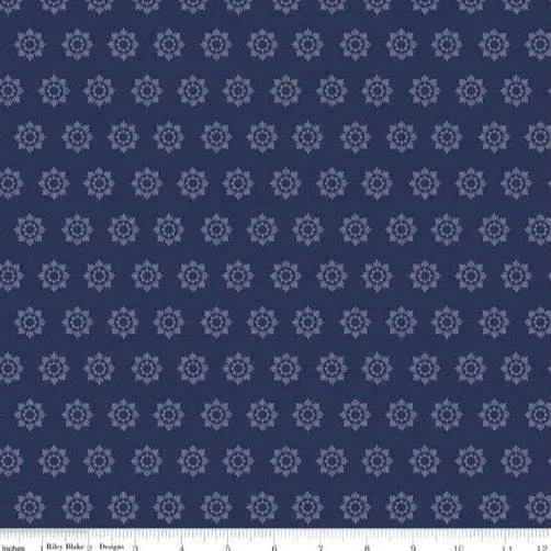 Riley Blake - Something Borrowed - Sun Flower - Navy