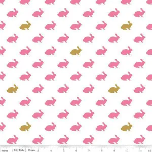Riley Blake Wonderland 2 - Rabbit - White Sparkle