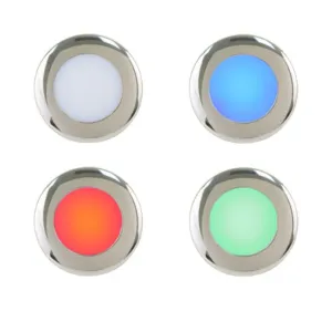 Scandvik Down Lights - A2.5 Flush Mount - 2 3/7 in O.D. - Stainless Steel - RGBW - LED