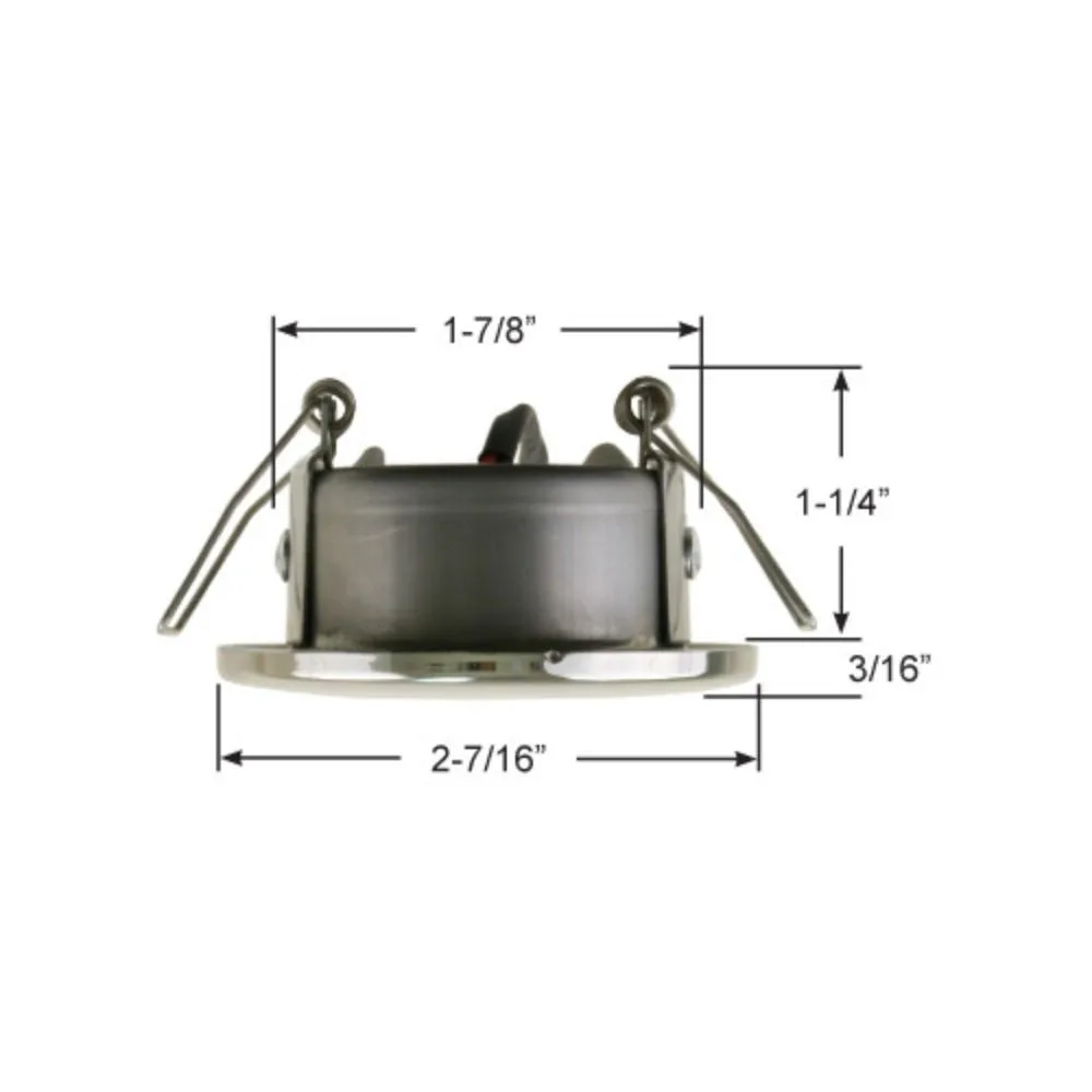 Scandvik Down Lights - A2.5 Flush Mount - 2 3/7 in O.D. - Stainless Steel - RGBW - LED