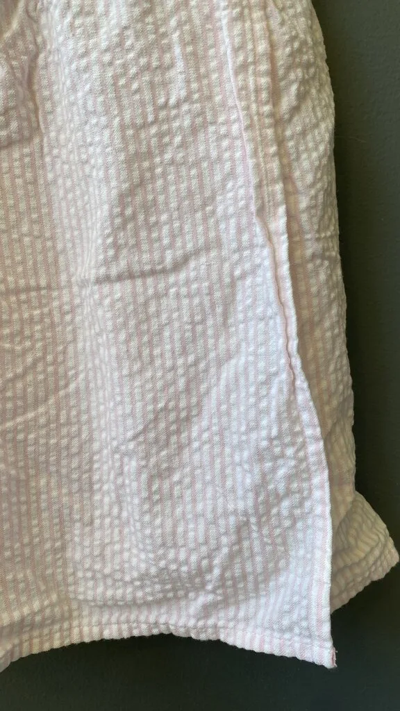 Seersucker Wrap Mini Skirt