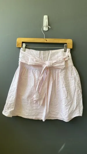 Seersucker Wrap Mini Skirt