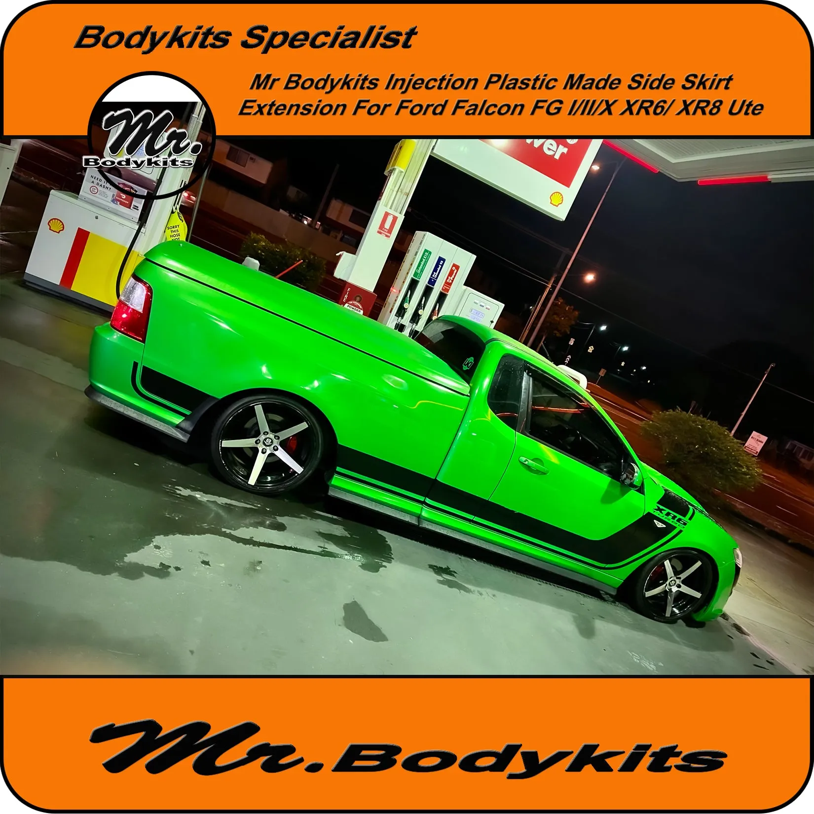 Side Skirt Extensions For Ford Falcon FG & FG-X XR6 XR8 Factory Ute Side Skirts (4 pcs set) by Mr Bodykits