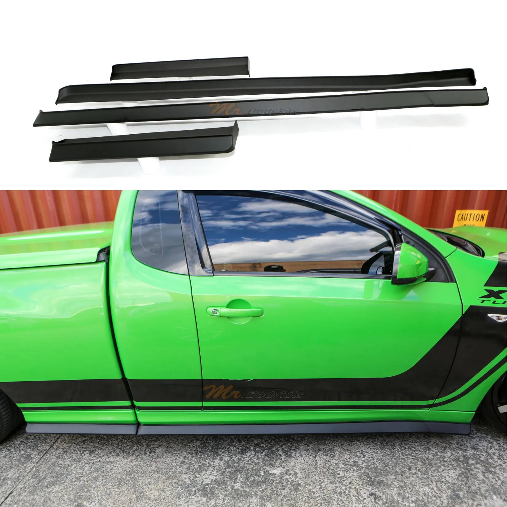 Side Skirt Extensions For Ford Falcon FG & FG-X XR6 XR8 Factory Ute Side Skirts (4 pcs set) by Mr Bodykits