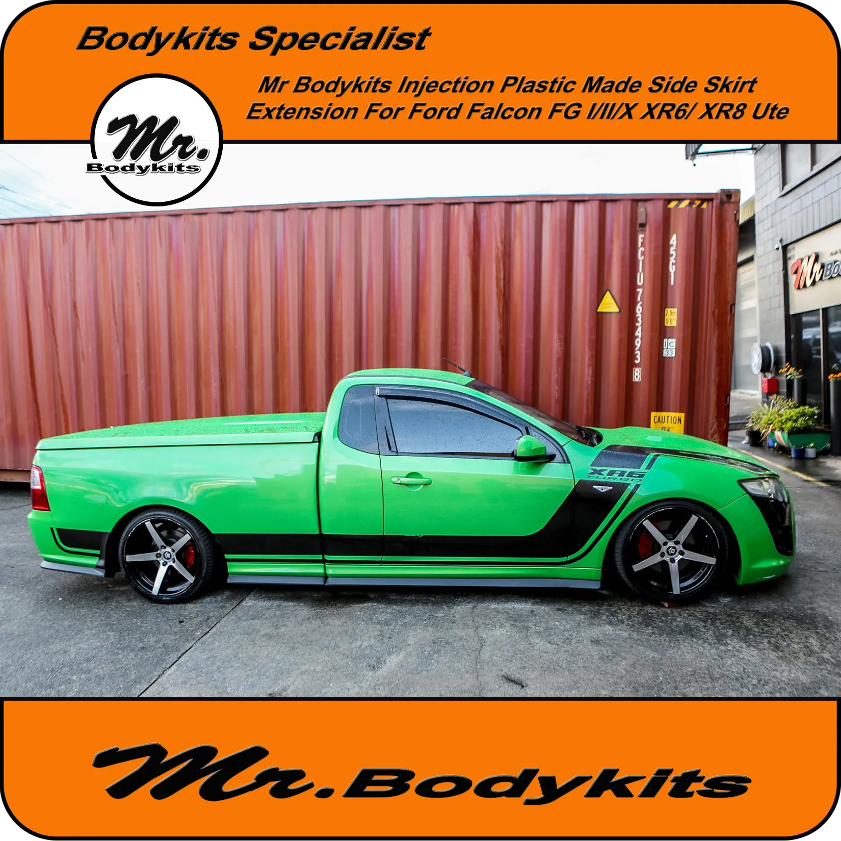 Side Skirt Extensions For Ford Falcon FG & FG-X XR6 XR8 Factory Ute Side Skirts (4 pcs set) by Mr Bodykits