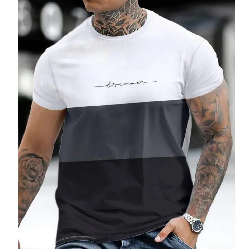 Simple Summer Men's T-shirt High-quality