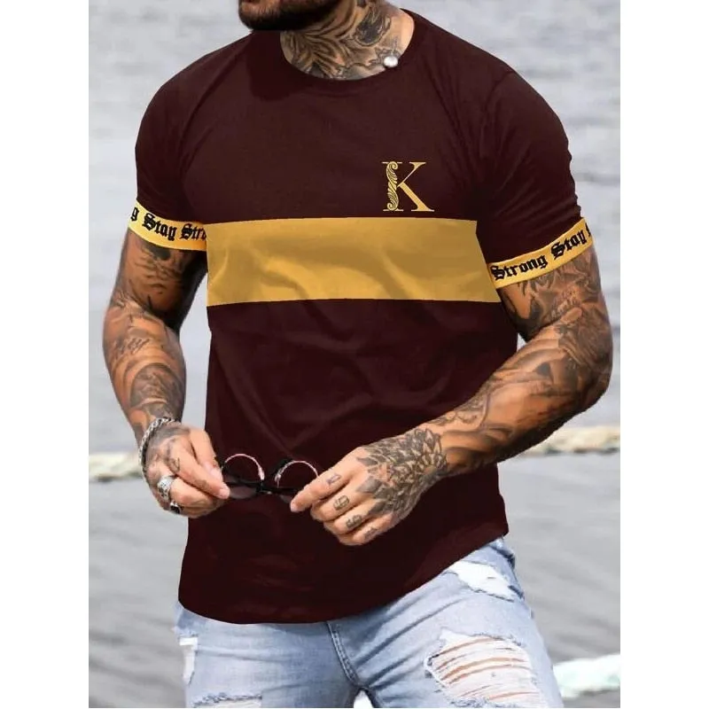 Simple Summer Men's T-shirt High-quality
