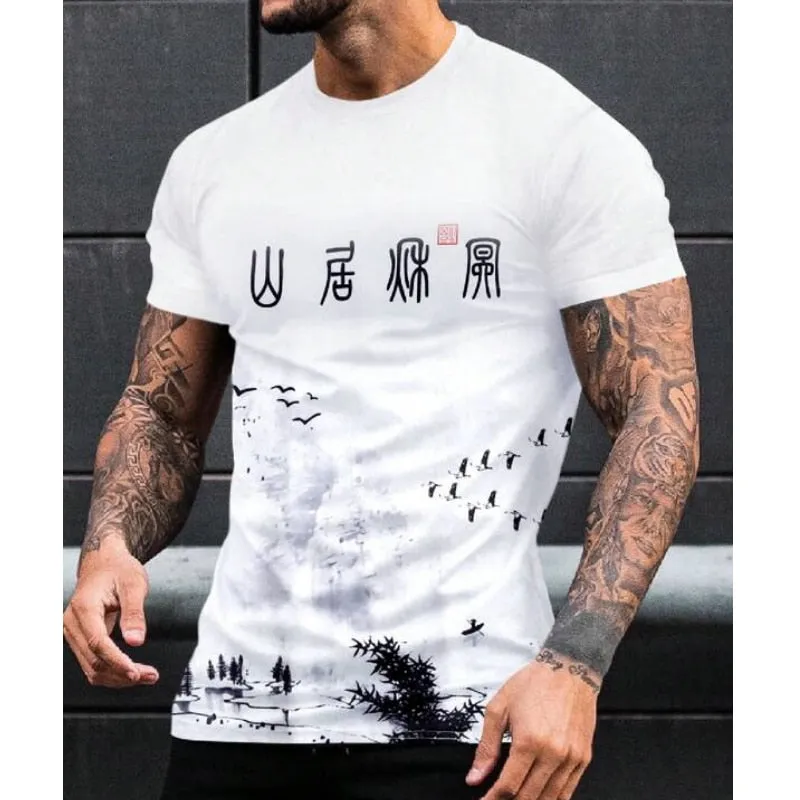 Simple Summer Men's T-shirt High-quality