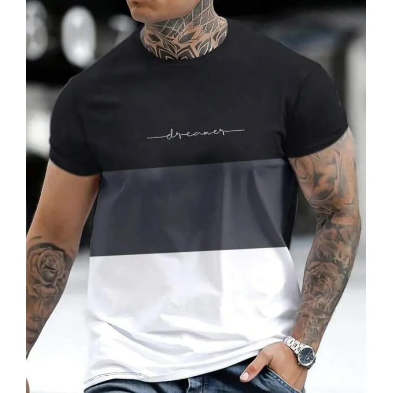 Simple Summer Men's T-shirt High-quality