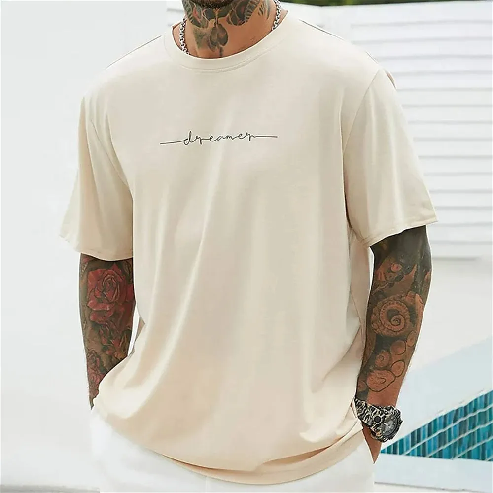 Simple Summer Men's T-shirt High-quality