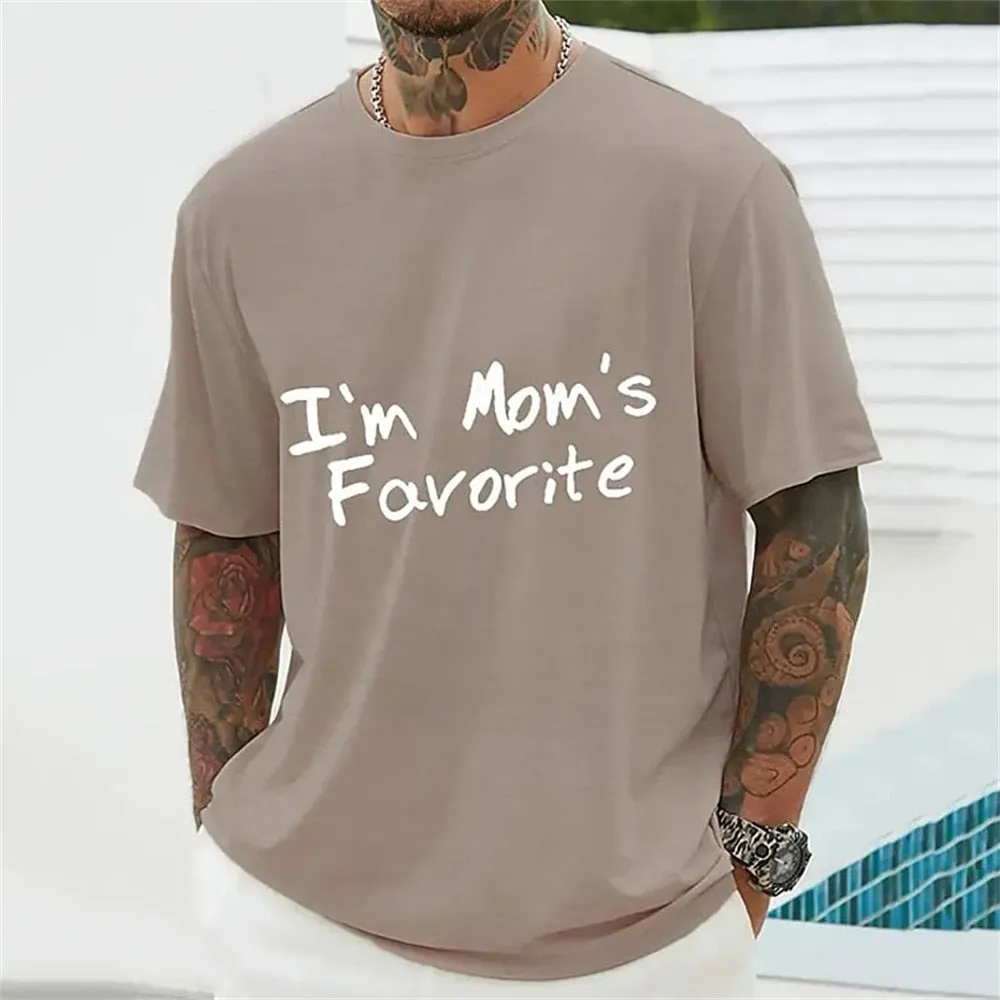 Simple Summer Men's T-shirt High-quality