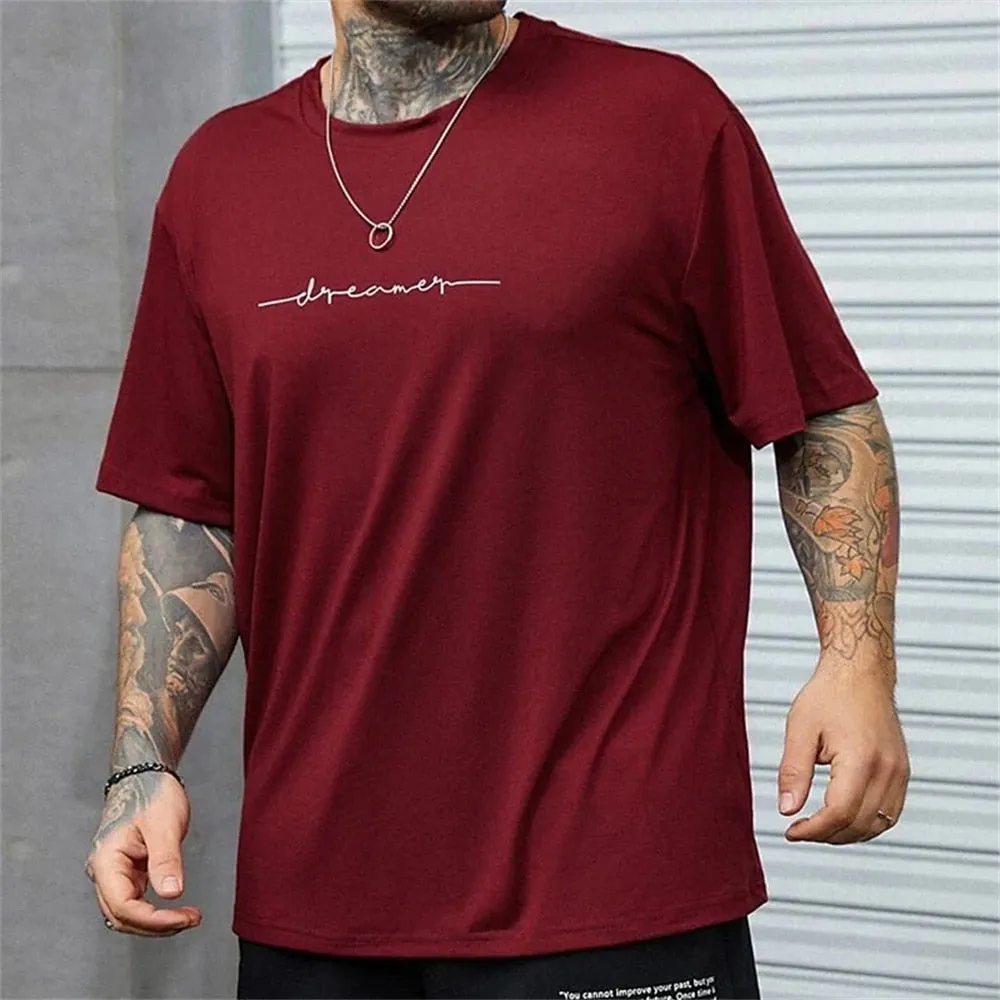 Simple Summer Men's T-shirt High-quality