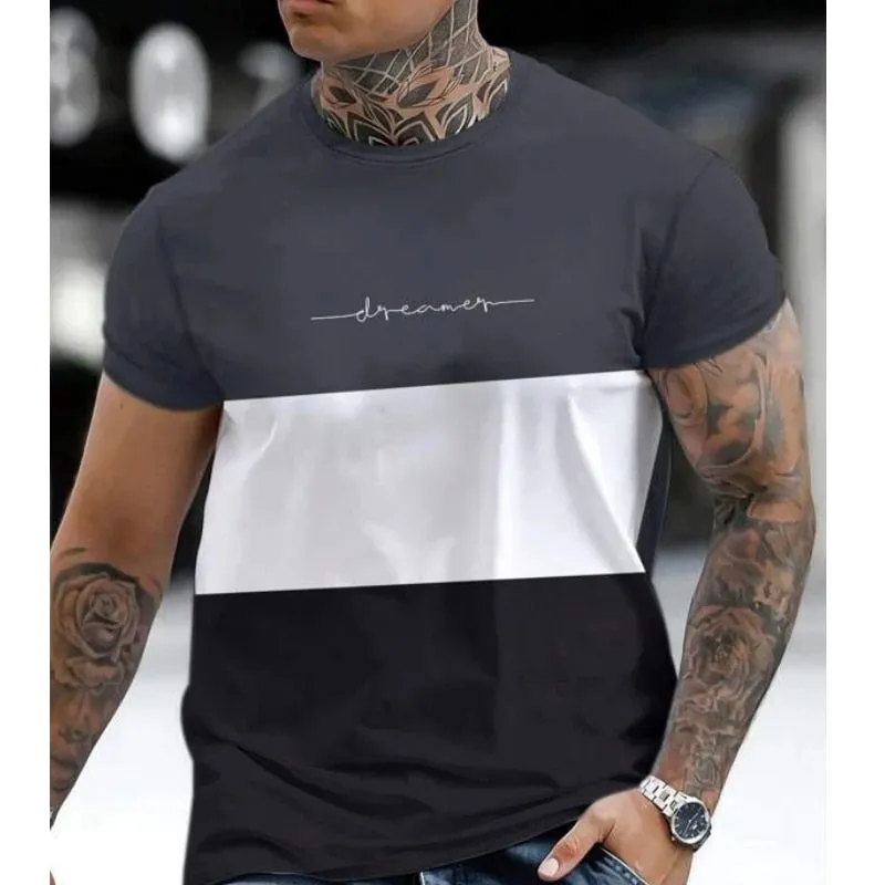 Simple Summer Men's T-shirt High-quality