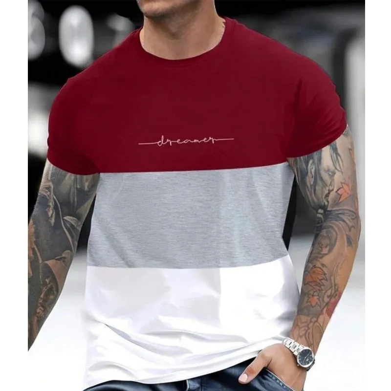 Simple Summer Men's T-shirt High-quality