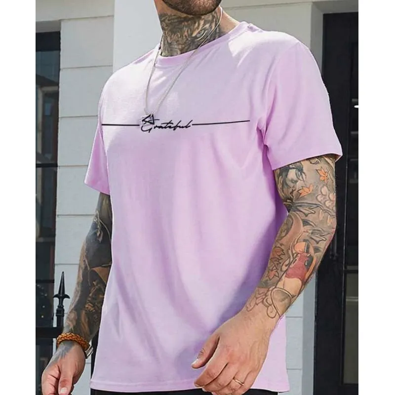 Simple Summer Men's T-shirt High-quality